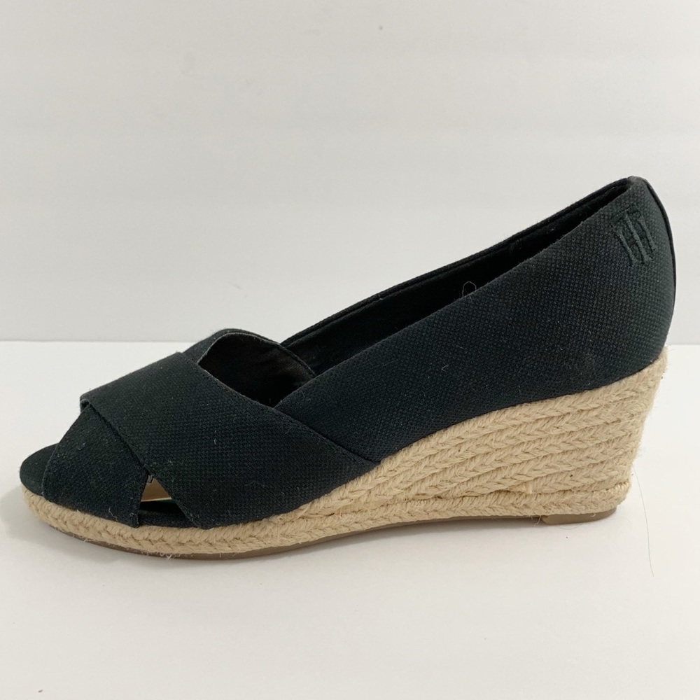TOMMY HILFIGER Narnia Espadrille Black Wedge